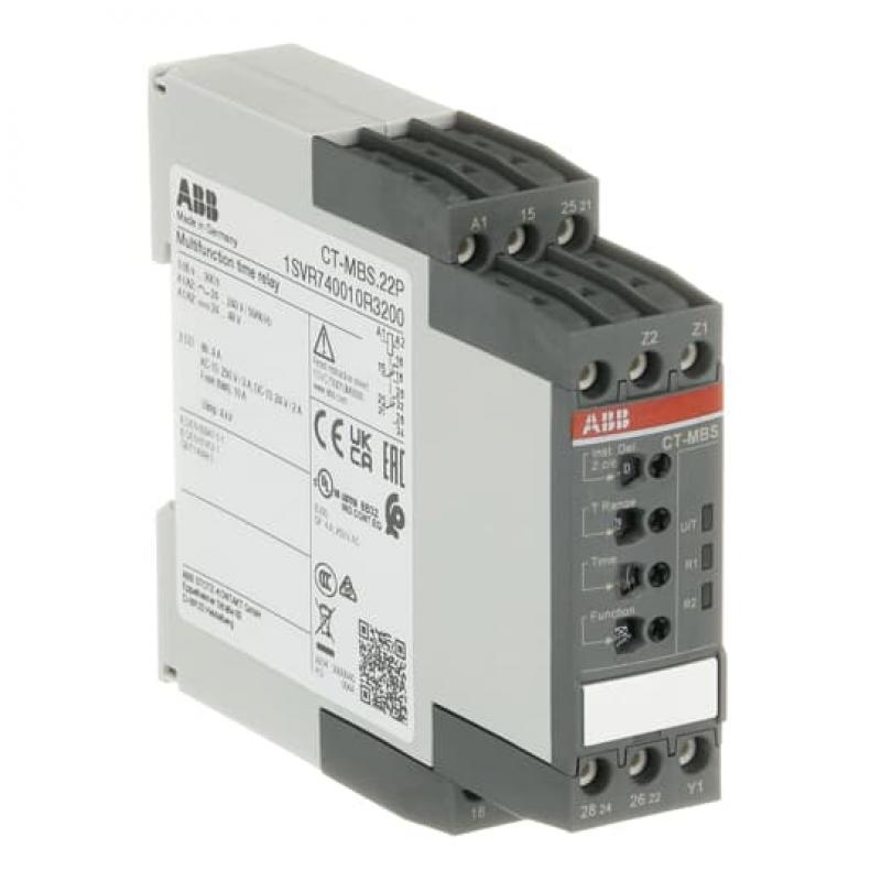 ABB CT-MBS.22P Zeitrelais, multifunktion 2We, 24-48VDC, 24-240VAC,potentialfreier Steuereingang