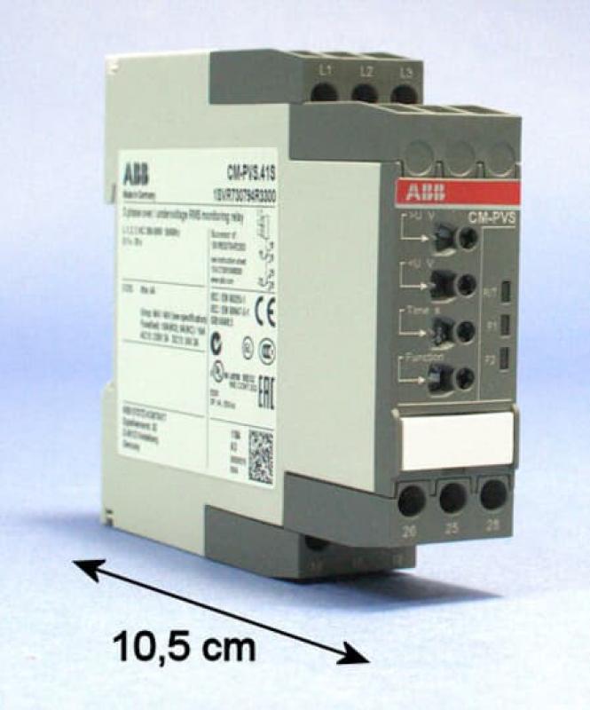 ABB CM-PVS.41S Dreiphasenüberwachungsrelais 2We, 0,0,1-30s, L1-L2-L3=3x300-500VAC Nachfolgegerät von 1SVR630794R3300