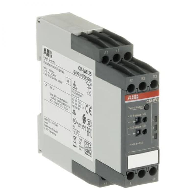 ABB CM-IWS.2S Isolationsüberwachungsrelais 1We, 1-100kOhm, 24-240V AC/DC Nachfolgegerät von 1SVR630670R0200