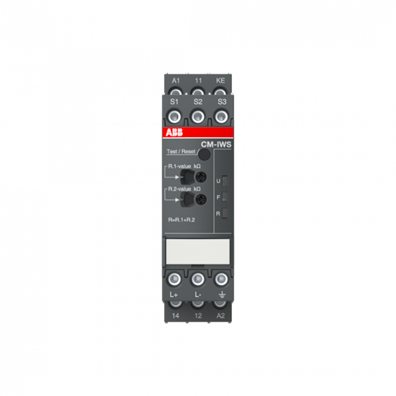 ABB CM-IWS.1P Isolationsüberwachungsrelais 1We, 1-100kOhm, Messspannung 250VAC/300VDC