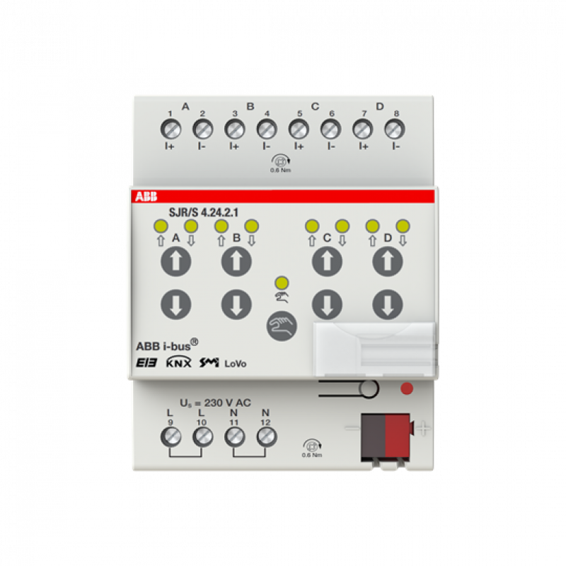ABB SJR/S 4.24.2.1 SMI Jalousieaktor 4-fach, manuelle Bedienung, LoVo