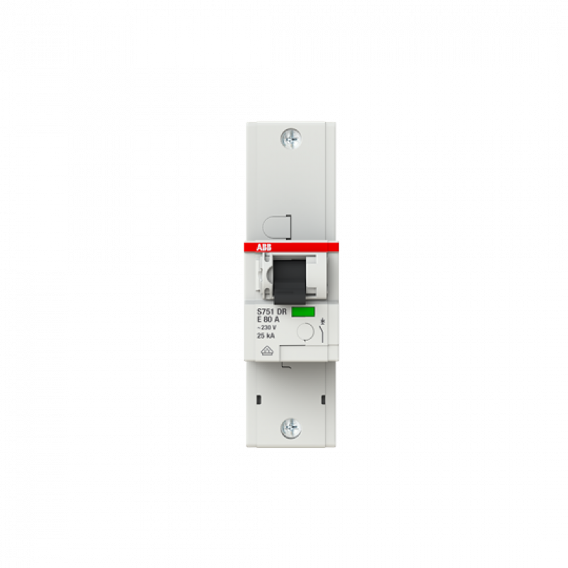 ABB S751DR-E80 Hauptleitungsschutzschalter SH-Schalter in E-Char., 25kA, 80A, 1P