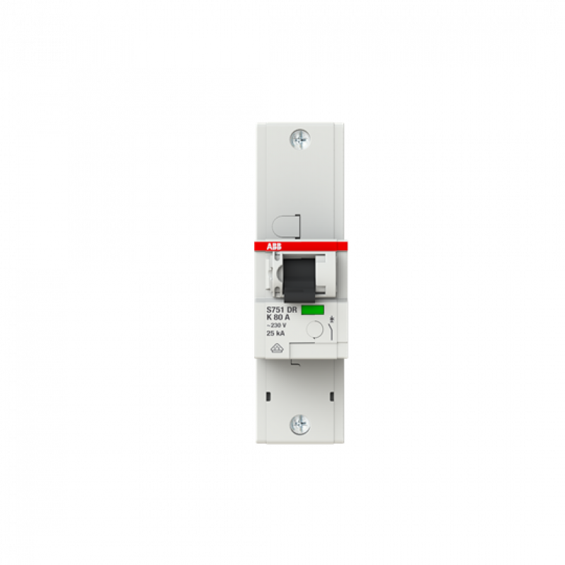 ABB S751DR-K80 Hauptleitungsschutzschalter SH-Schalter in K-Char., 25kA, 80A, 1P