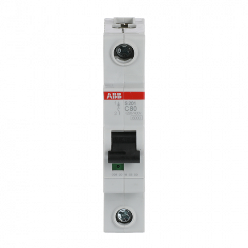 ABB S201-C80 Sicherungsautomat C-Char., 6kA, 80A, 1P