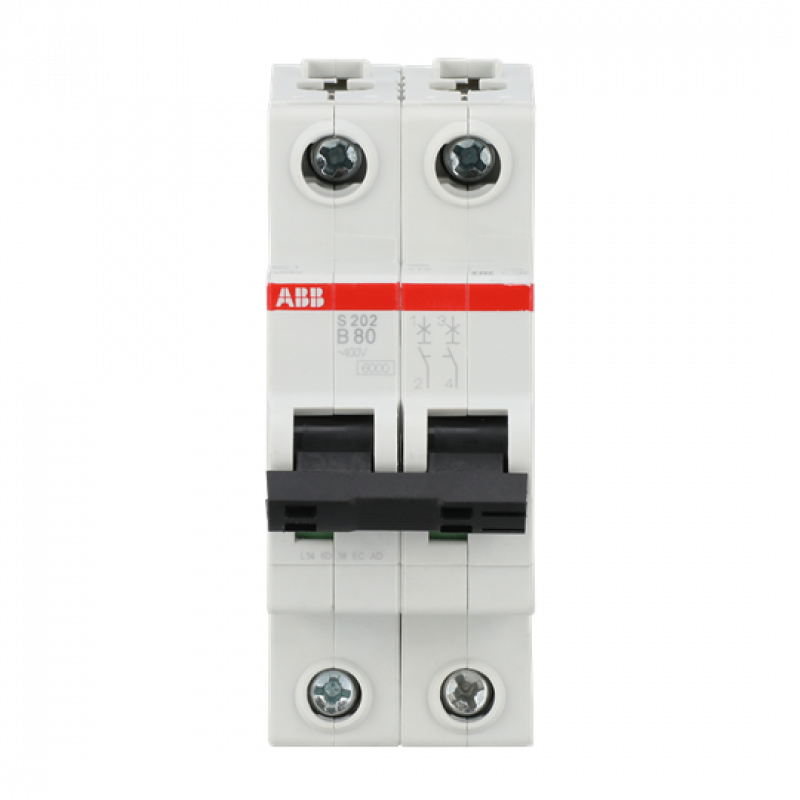 ABB S202-B80 Sicherungsautomat B-Char., 6kA, 80A, 2P