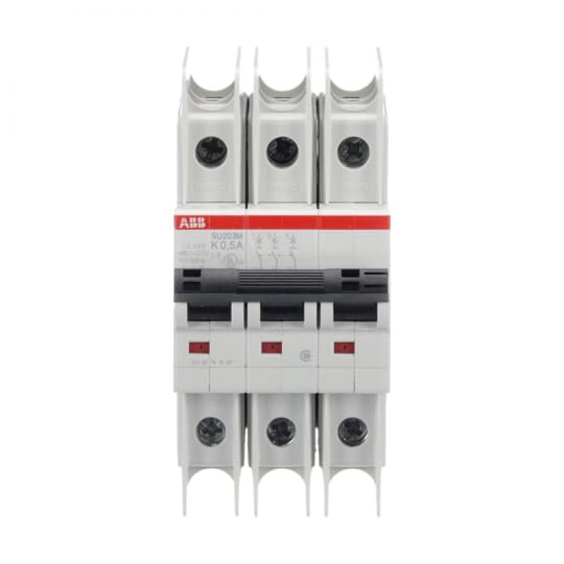 ABB SU203M-K0.5 Sicherungsautomat K-Char., 10kA, 0,5A, 3P UL489