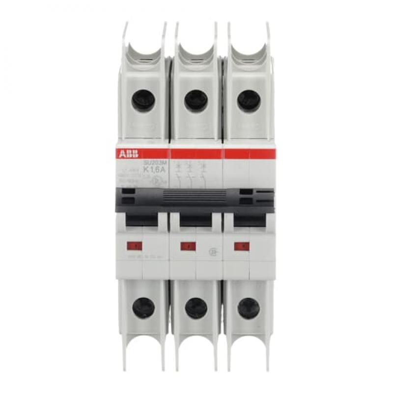 ABB SU203M-K1.6 Sicherungsautomat K-Char., 10kA, 1,6A, 3P UL489