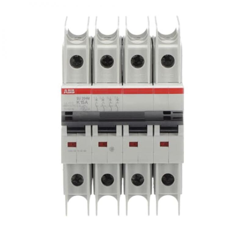 ABB SU204M-K15 Sicherungsautomat K-Char., 10kA, 15A, 4P UL489