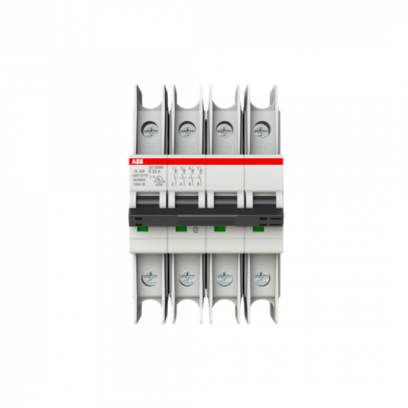ABB SU204M-K20 Sicherungsautomat K-Char., 10kA, 20A, 4P UL489