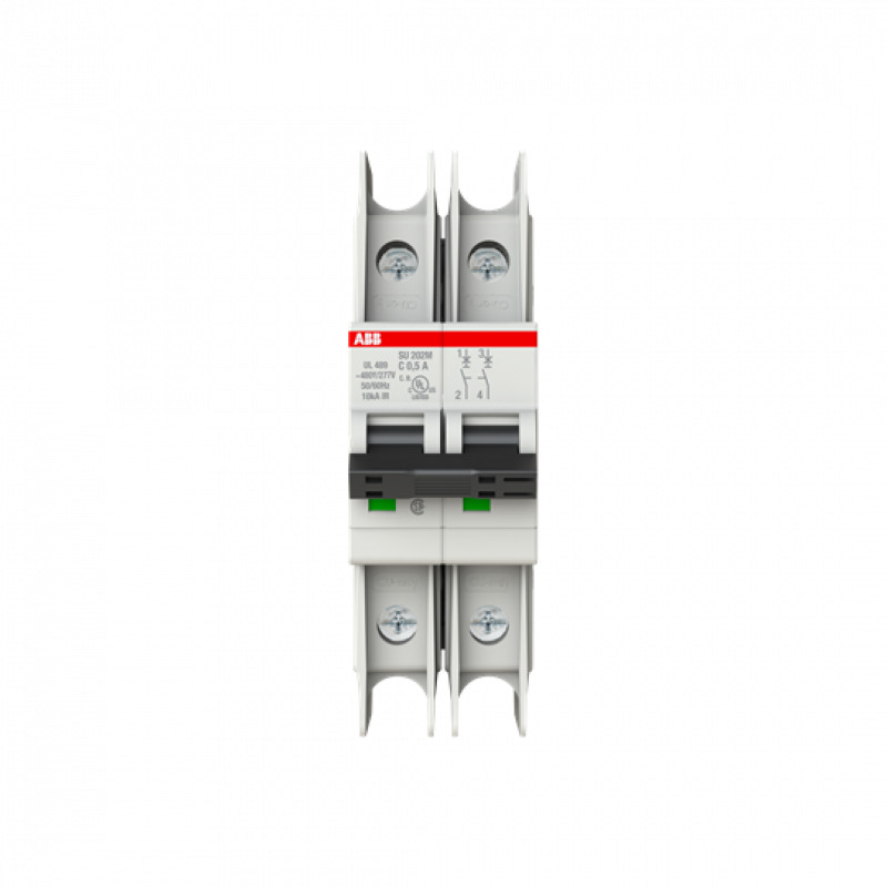 ABB SU202M-C0.5 Sicherungsautomat C-Char., 10kA, 0,5A, 2P UL489