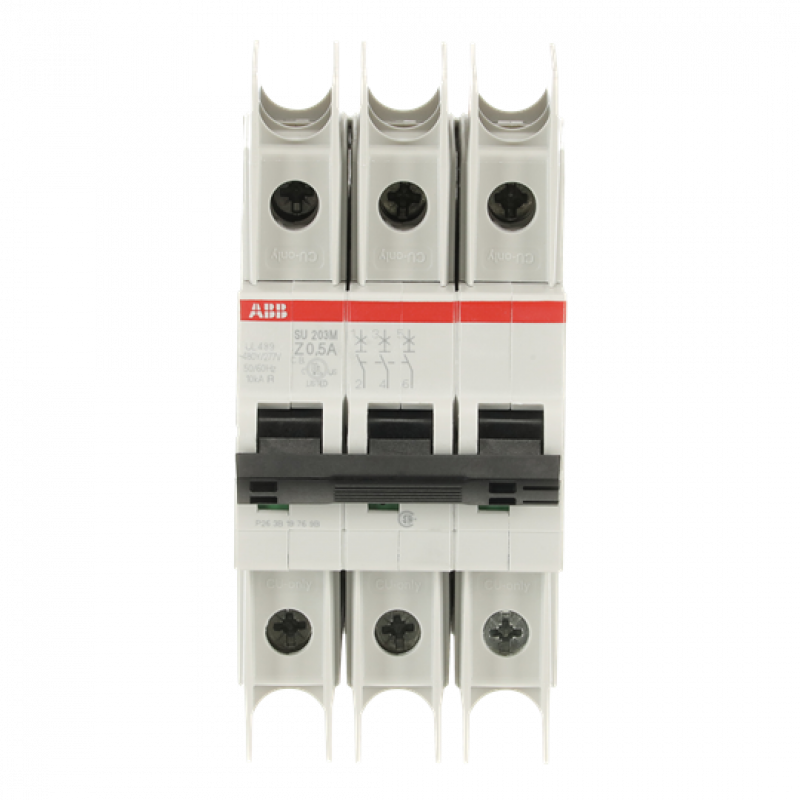 ABB SU203M-Z0.5 Sicherungsautomat Z-Char., 10kA, 0,5A, 3P UL489