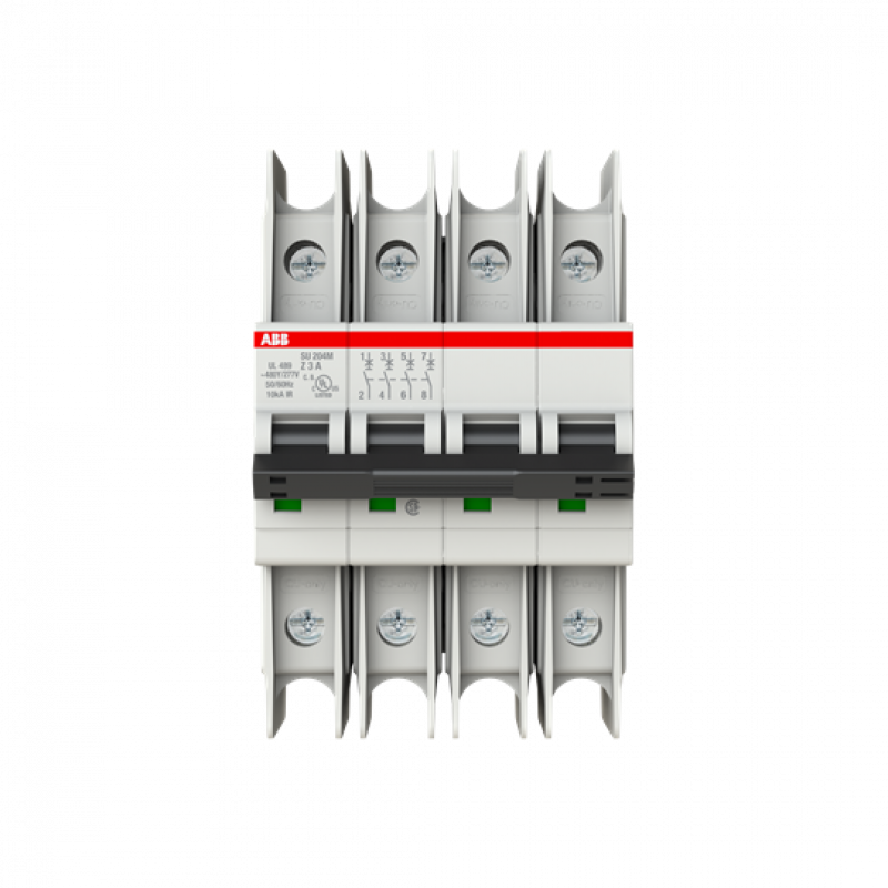 ABB SU204M-Z3 Sicherungsautomat Z-Char., 10kA, 3A, 4P UL489
