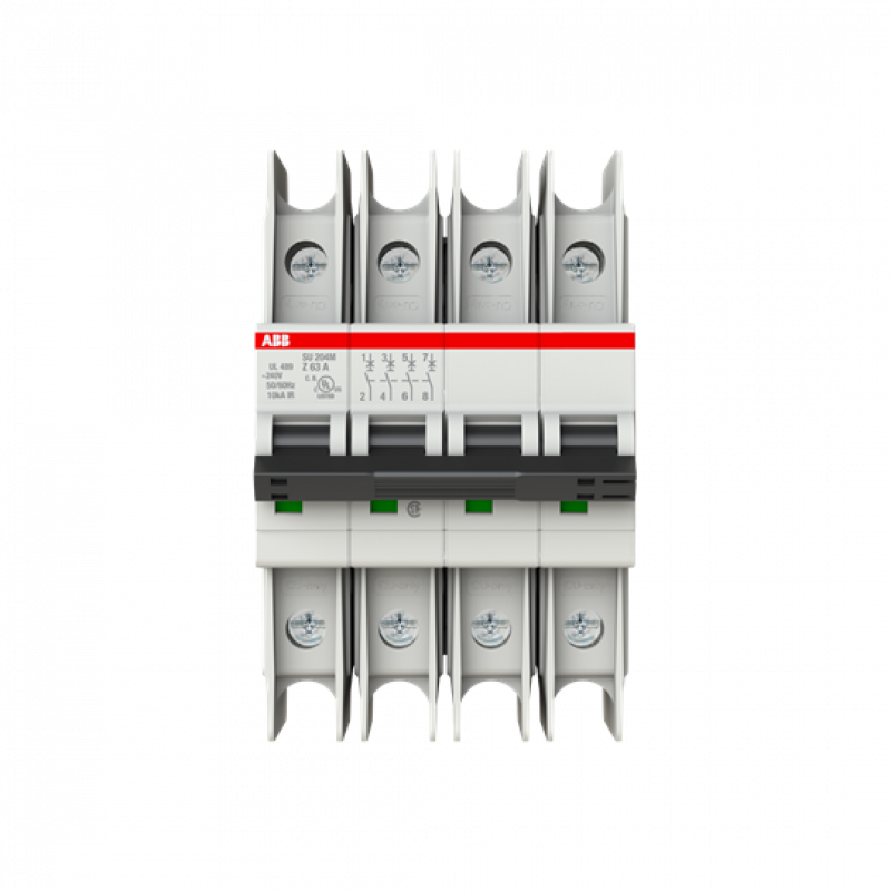 ABB SU204M-Z63 Sicherungsautomat Z-Char., 10kA, 63A, 4P UL489