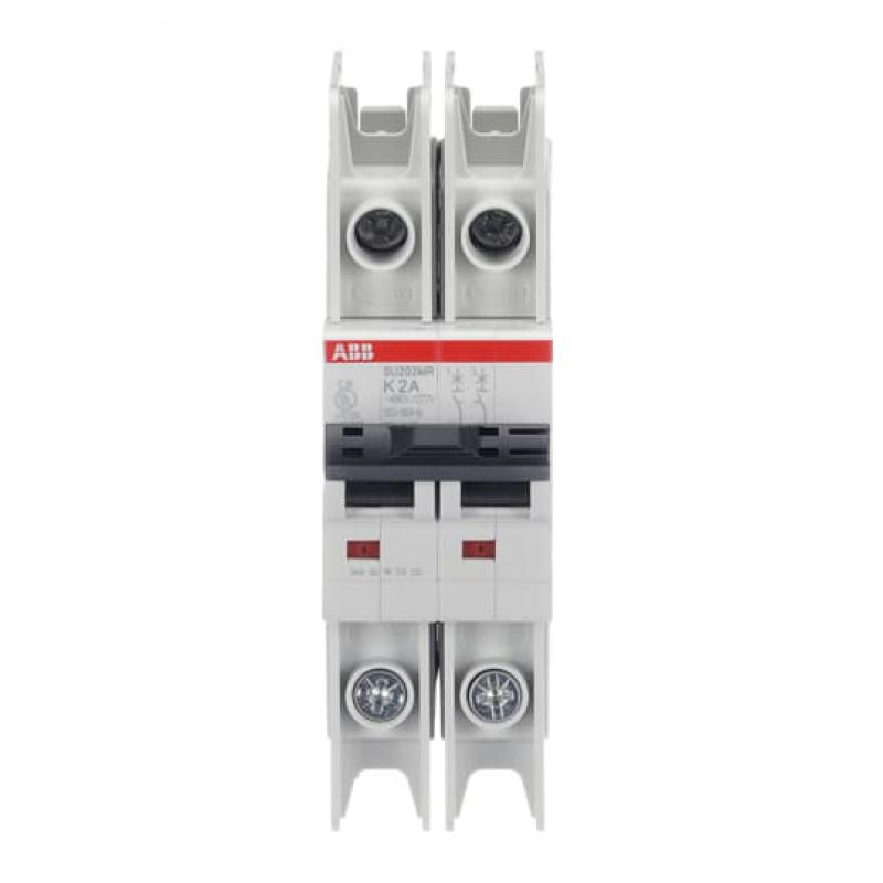 ABB SU202MR-K2 Sicherungsautomat K-Char., 10kA, 2A, 2P, RTT UL 489, Ringkabelanschluss