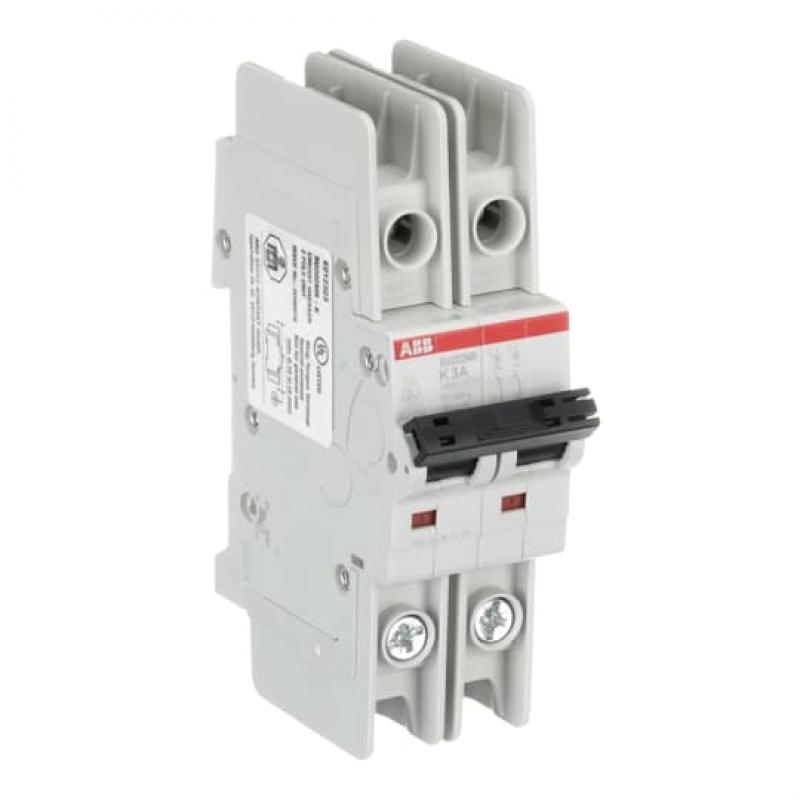 ABB SU202MR-K3 Sicherungsautomat K-Char., 10kA, 3A, 2P, RTT UL 489, Ringkabelanschluss