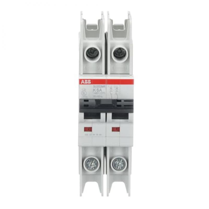 ABB SU202MR-K6 Sicherungsautomat K-Char., 10kA, 6A, 2P, RTT UL 489, Ringkabelanschluss