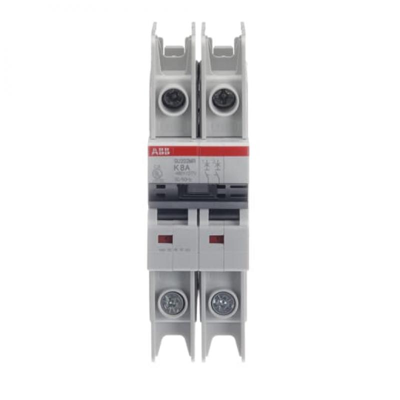 ABB SU202MR-K8 Sicherungsautomat K-Char., 10kA, 8A, 2P, RTT UL 489, Ringkabelanschluss