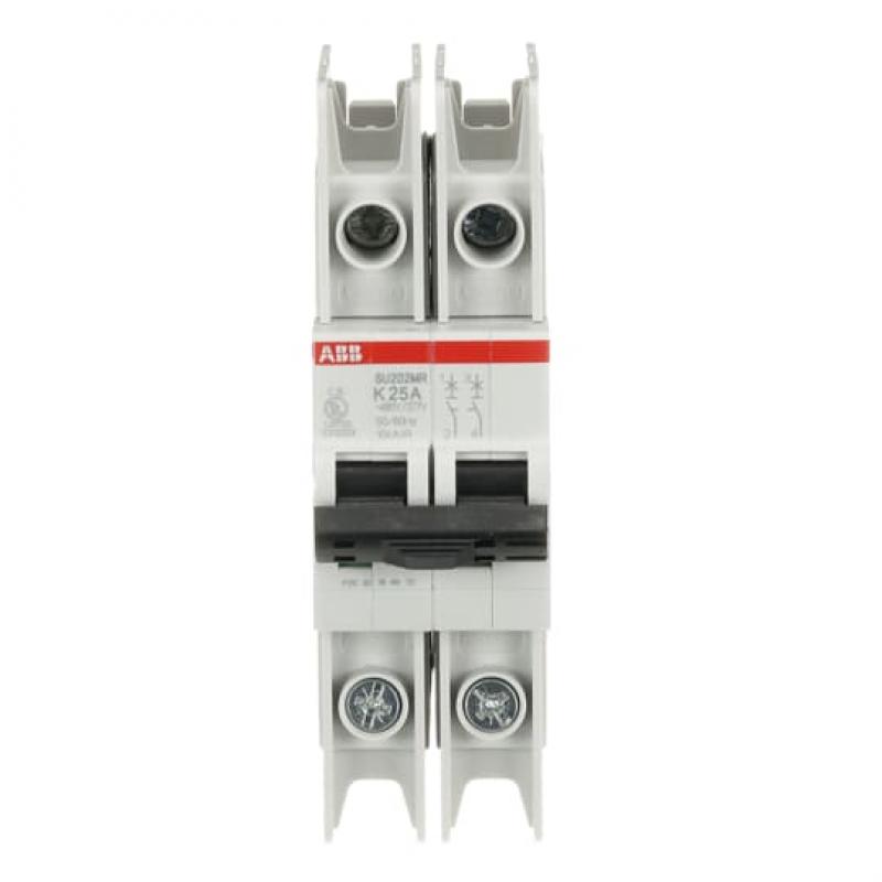 ABB SU202MR-K25 Sicherungsautomat K-Char., 10kA, 25A, 2P, RTT UL 489, Ringkabelanschluss