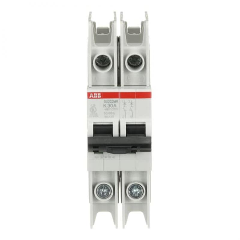 ABB SU202MR-K30 Sicherungsautomat K-Char., 10kA, 30A, 2P, RTT UL 489, Ringkabelanschluss