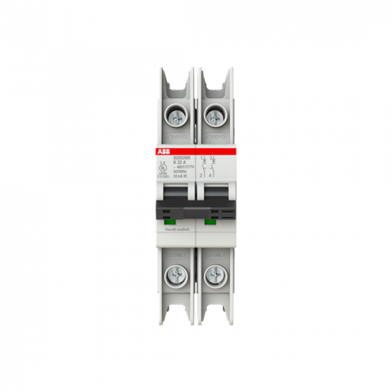 ABB SU202MR-K32 Sicherungsautomat K-Char., 10kA, 32A, 2P, RTT UL 489, Ringkabelanschluss