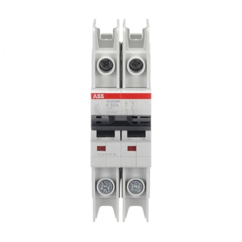 ABB SU202MR-K50 Sicherungsautomat K-Char., 10kA, 50A, 2P, RTT UL 489, Ringkabelanschluss