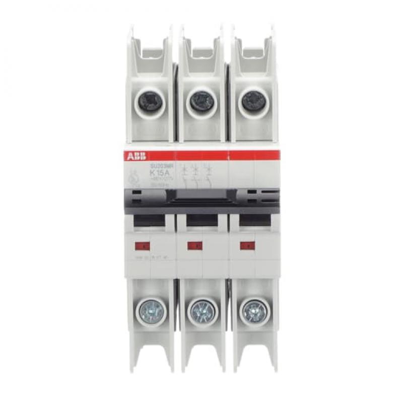 ABB SU203MR-K15 Sicherungsautomat K-Char., 10kA, 15A, 3P, RTT UL 489, Ringkabelanschluss