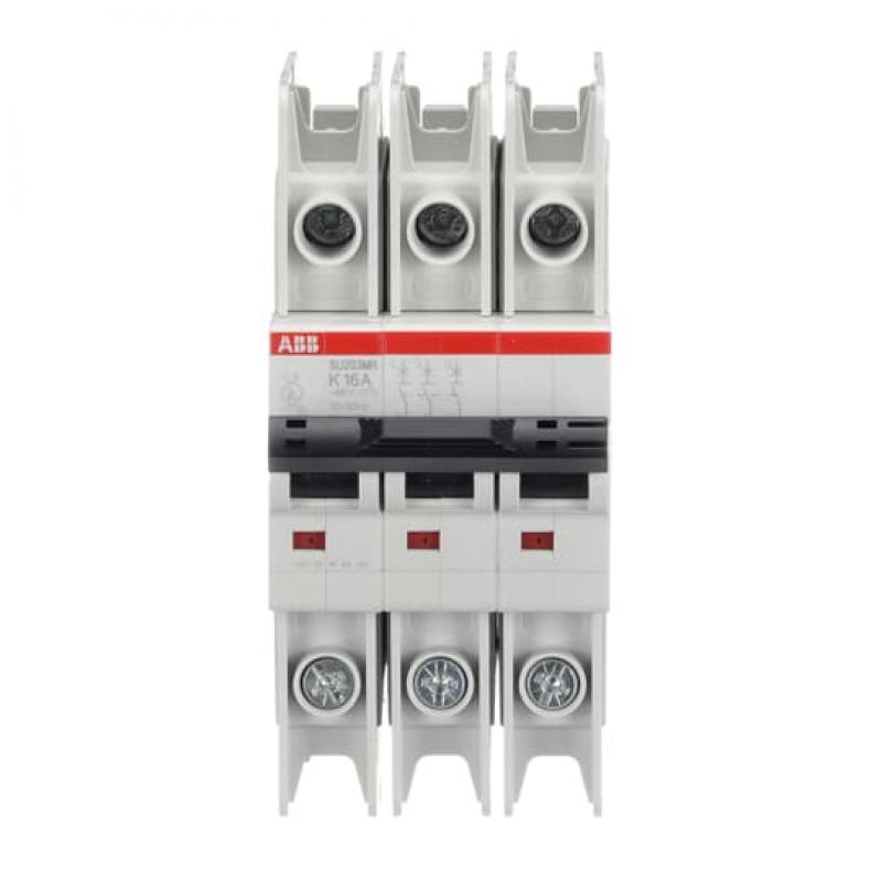 ABB SU203MR-K16 Sicherungsautomat K-Char., 10kA, 16A, 3P, RTT UL 489, Ringkabelanschluss