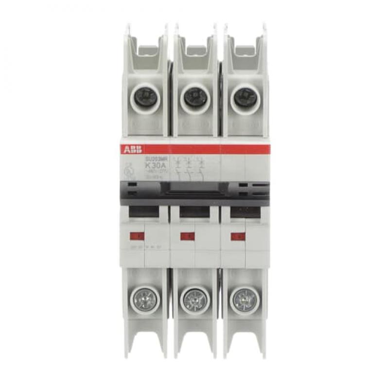ABB SU203MR-K30 Sicherungsautomat K-Char., 10kA, 30A, 3P, RTT UL 489, Ringkabelanschluss