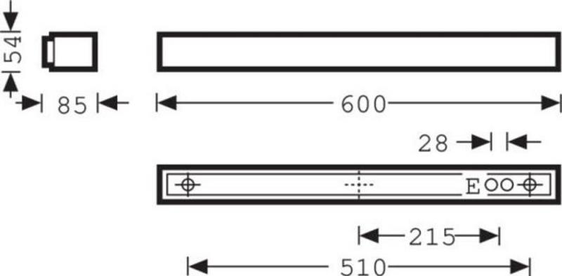 TRILUX 6064840 LED Badleuchte 600 mm 8 W 4000 K IP44/IP40