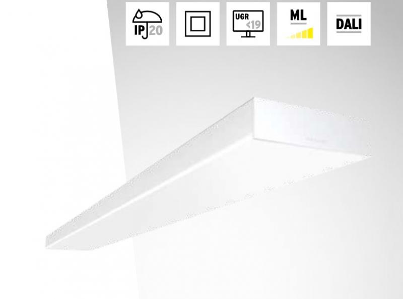 TRILUX 7744151 LED-Deckenanbauleuchte 1127 x 160 mm 28 W 4000 K DALI IP20 UGR19