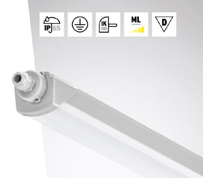 TRILUX LED-Feuchtraumleuchte 8427440 1233mm 22–33W 2600–3800lm IP65 IK08