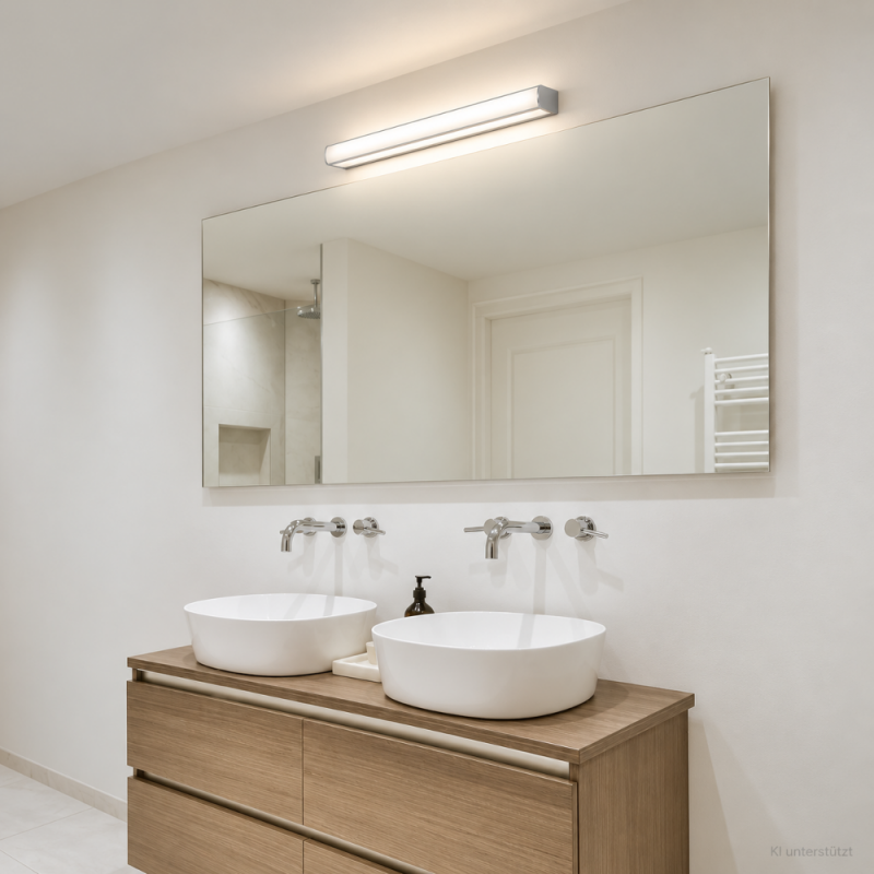 Helestra NOK 18/1833.04 LED-Wandleuchte 32 W 2900 K Warmweiß, Chrom, 2590 lm, IP44, nicht dimmbar
