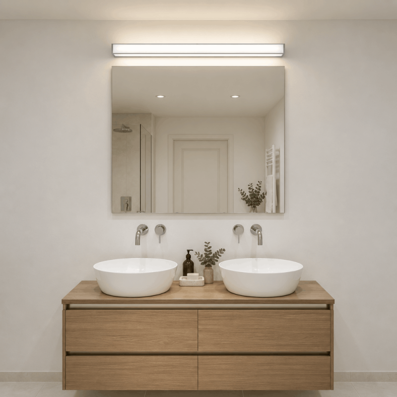 Helestra PONTO 18/1834.04 LED-Wandleuchte 18 W 2900 K Warmweiß, Chrom, 1460 lm, IP44, nicht dimmbar