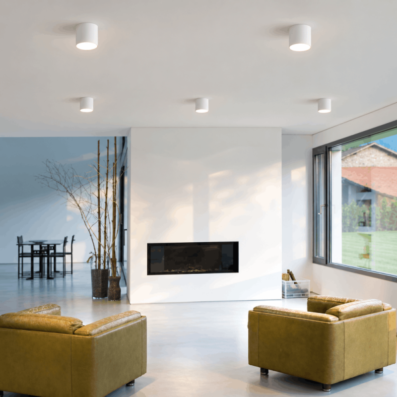 HELESTRA DORA LED Deckenleuchte 7,5 W 510 lm 2900 K Warmweiß Ø 100 mm Mattweiß satiniertes Glas
