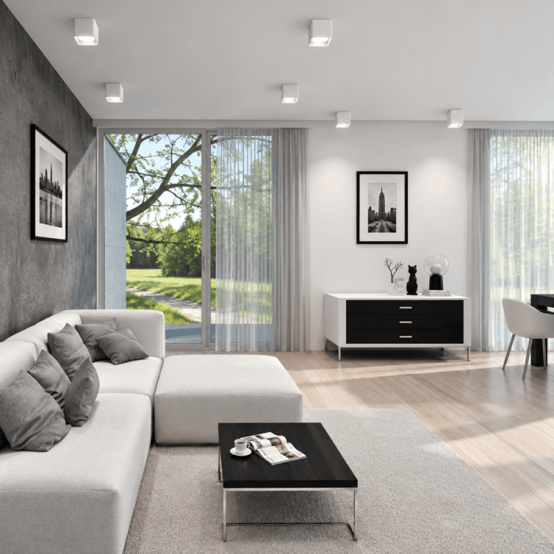 HELESTRA DORA LED Deckenleuchte 7,5 W 540 lm 2900 K Warmweiß 100 mm Mattweiß satiniertes Glas