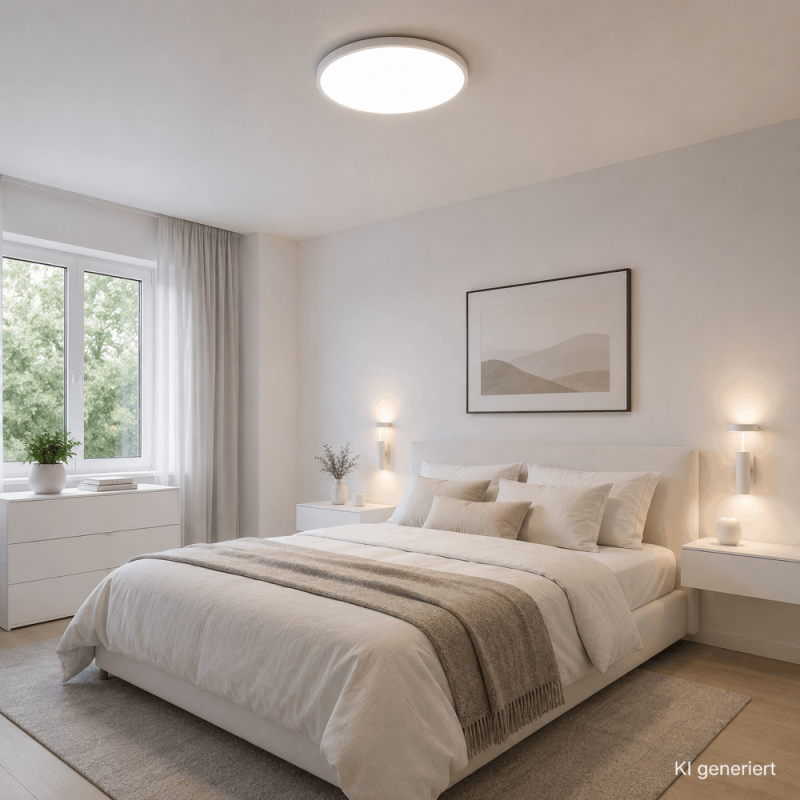 Helestra RACK LED-Deckenleuchte rund Ø 40 cm, 21 W, 2900 K Warmweiß, 1800 lm, CRI 90–100, dimmbar, Mattweiß, CASAMBI Smart