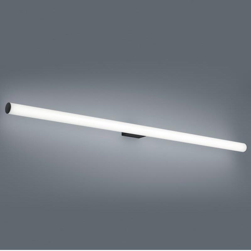 120cm Helestra LOOM LED Wandleuchte & Spiegeleuchte in matt Schwarz & Transparent satiniert