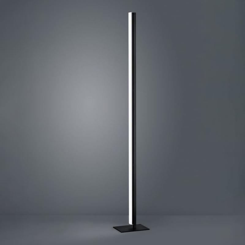 HELESTRA VENTA LED-Stehleuchte Mattschwarz-Chrom 31 W 2700 K Warmweiß 2690 lm dimmbar