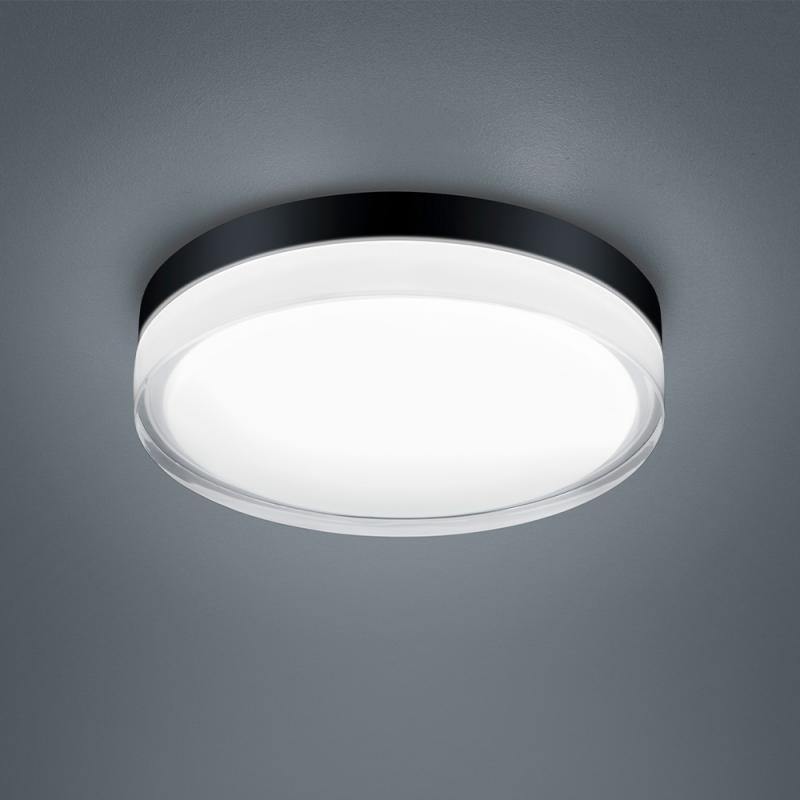 Runde Helestra TANA LED Deckenleuchte in mattschwarz ø28cm