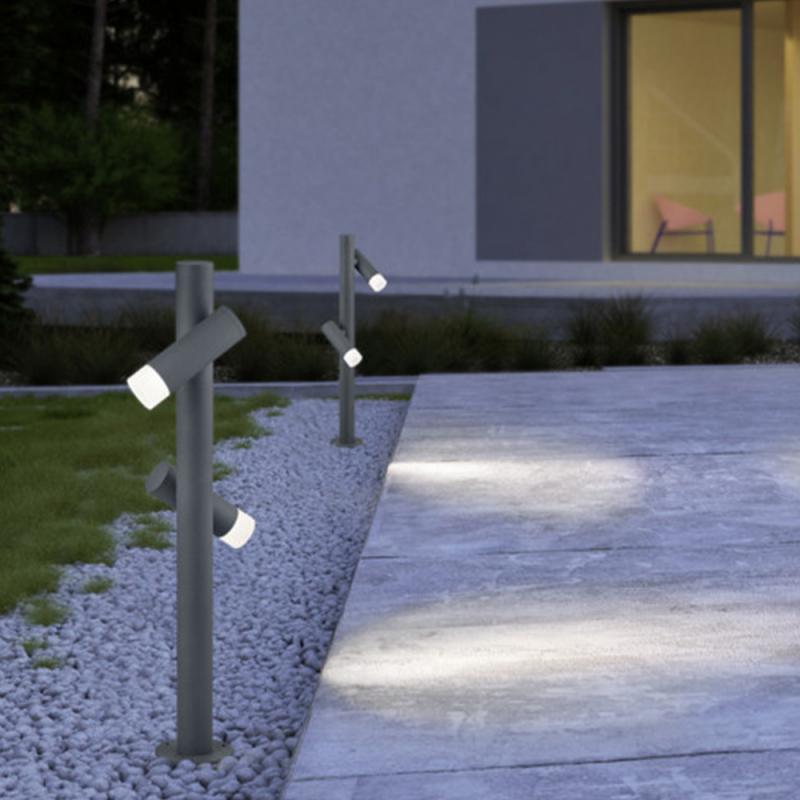HELESTRA LOCI LED-Pollerleuchte Graphit 12 W 3000 K Warmweiß 780 lm IP65 schwenkbar