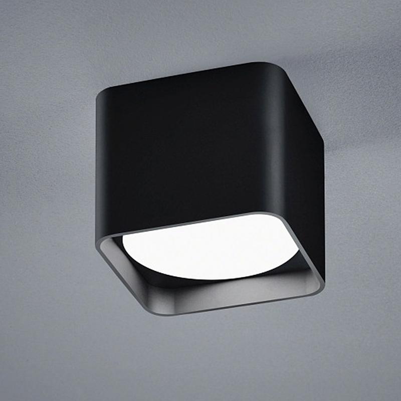 Helestra Quaderförmiger LED Deckenstrahler DORA in mattschwarz