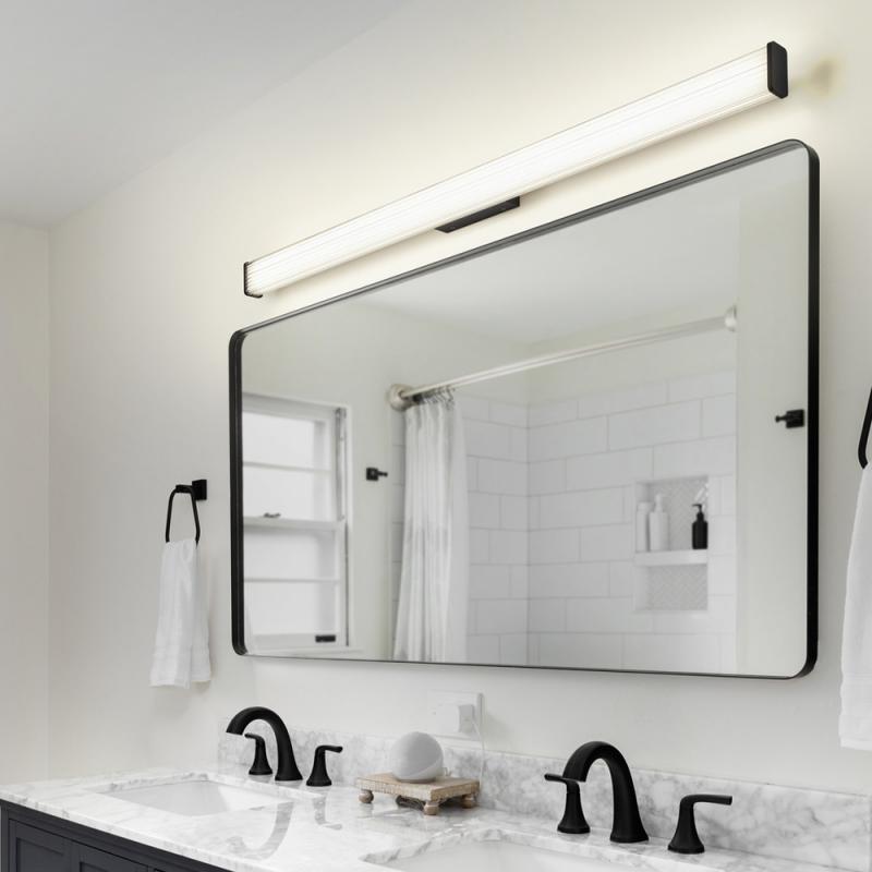 HELESTRA ALLA LED-Wandleuchte 24 W 1890 lm 3000/4000 K Warmweiß / /Neutralweiß Ra 90 230 V IP44 Mattschwarz 120 cm