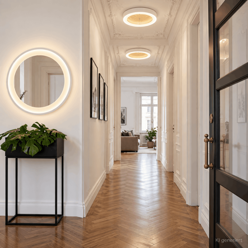 HELESTRA TYRA LED-Wand-/Deckenleuchte 32 W 3440 lm 2700 K Warmweiß Ra 90 230 V IP20 dimmbar Weiß Spiegel 54 cm