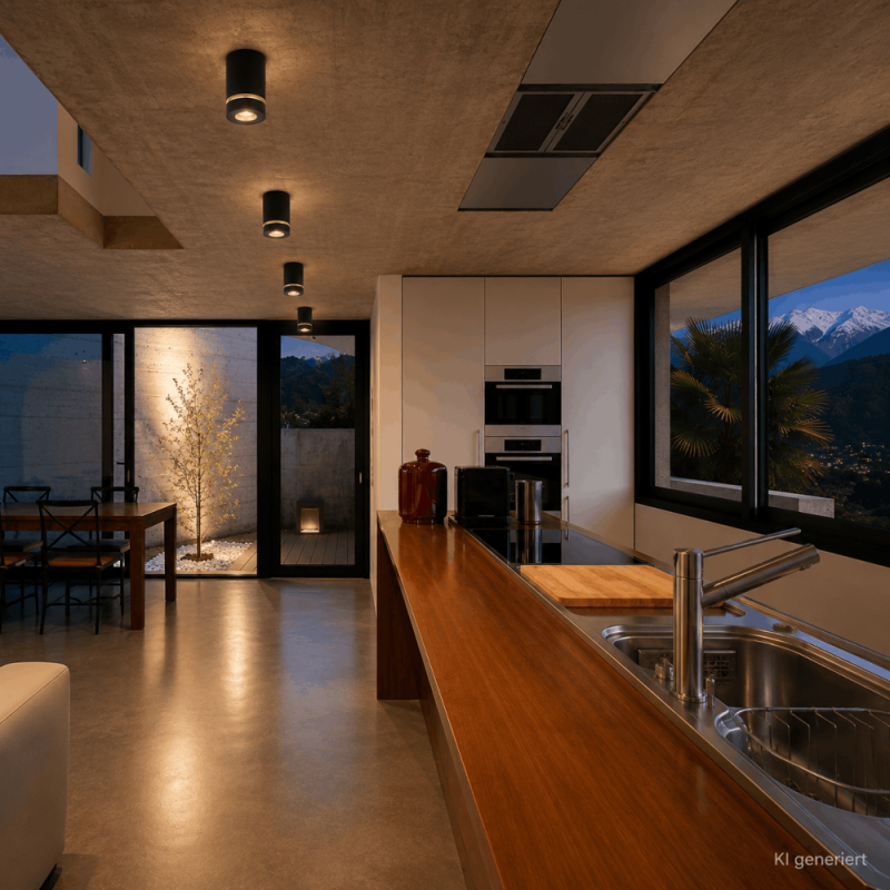 HELESTRA ROK LED Deckenleuchte 10 W 1020 lm 2700 K Warmweiß direkt/indirekt 20–60° dimmbar Schwarz-Gold
