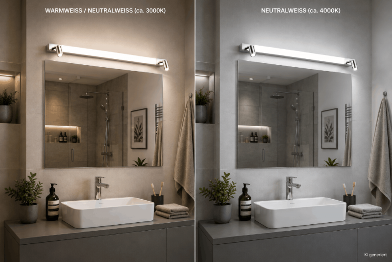 HELESTRA NERO LED Wand- und Spiegelleuchte 12 W 1150 lm 3000/4000 K Ra 90 230 V IP44 Chrom nicht dimmbar