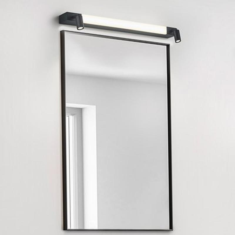 60cm Helestra NERO LED Wand-/Spiegelleuchte Schwarz matt – Dreh- und schwenkbare Badleuchte mit CCT-Switch