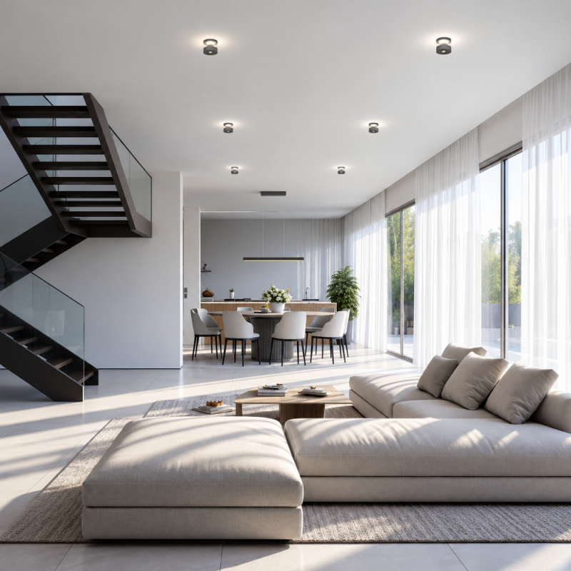 HELESTRA PORO 25/2715.80 LED Deckenleuchte 10 W 1220 lm 2700 K Warmweiß CRI 90 dimmbar Titangrau