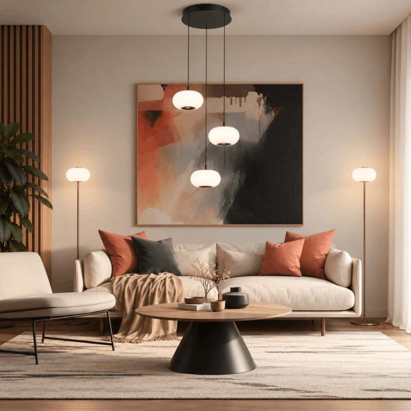 HELESTRA SAPO LED-Pendelleuchte 3-flammig rund 36 W 3270 lm 2700 K Warmweiß Plus 36° 230 V dimmbar Schwarz