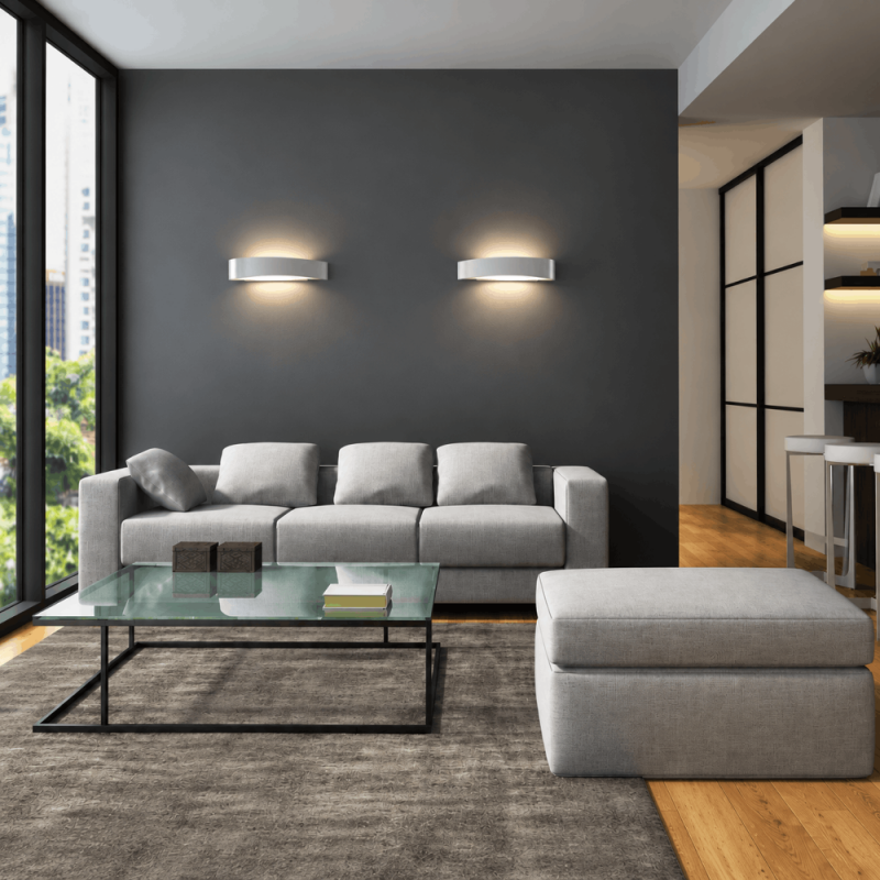 HELESTRA YONA 28/1427.25 LED Wandleuchte 15 W 1310 lm 3000 K Warmweiß CRI 90–100 Aluminium poliert Mattweiß