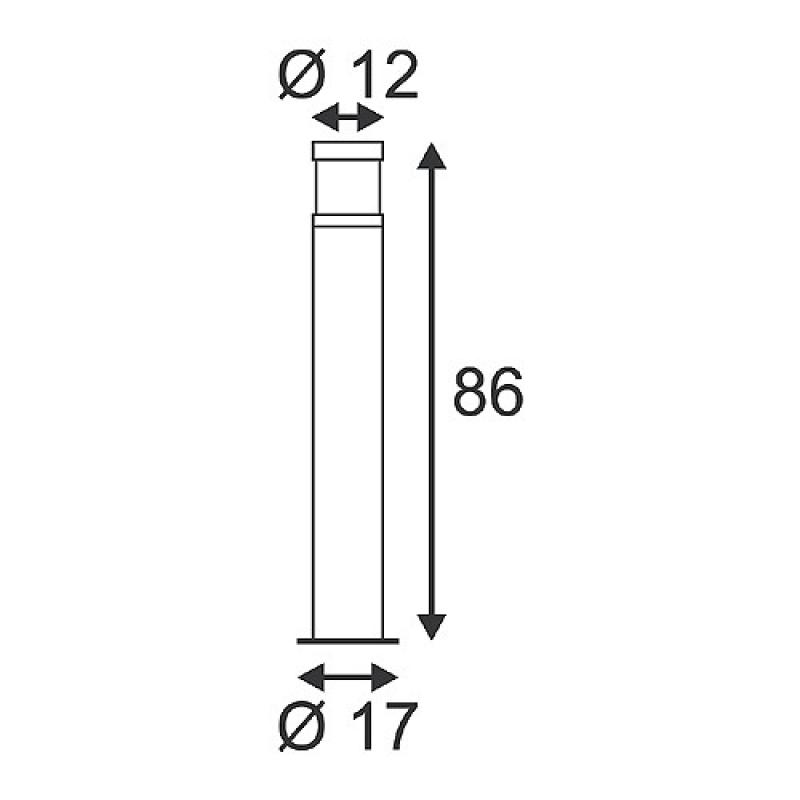 SLV 231595 F-POL Wegeleuchte rund 86cm hoch anthrazit IP54